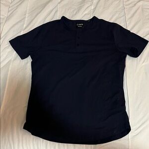 Cuts Clothing Men's Navy Short Sleeve Henley Tee